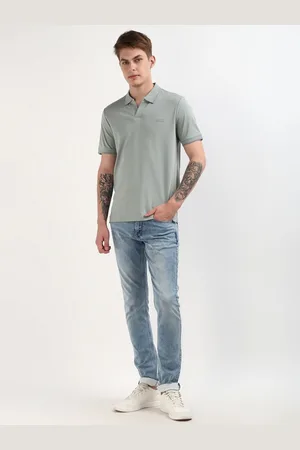 Calvin Klein Men Solid Polo Collar Organic Cotton Slim Fit T-Shirt