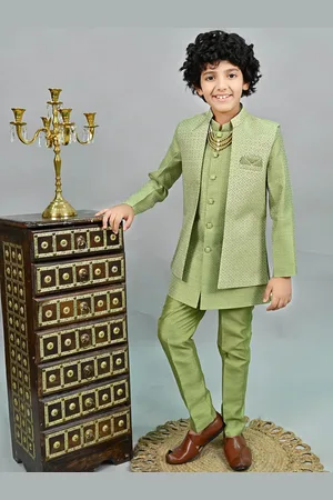 ahhaaaa Embroidered Kids-Boys Sherwani