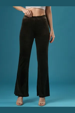 Globus Women Mid Rise Stretchable Slim Fit Flared Treggings