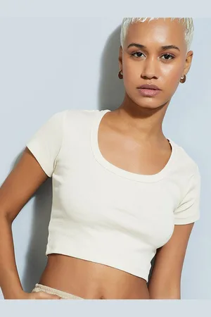 Max Collection URB_N Women Ribbed Crop Top