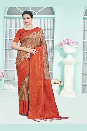 Ishin Ethnic Motif Zari Woven Tassel Saree with Blouse