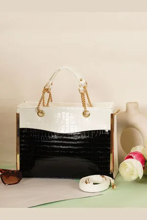 FABBHUE Textured Structured Handheld Bag