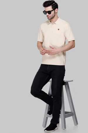 Flossberry Stylish Men Embroidered Polo Collar T-shirt