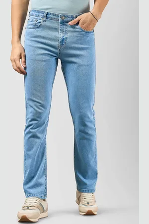 Beyoung Men Low Distress Light Fade Jeans