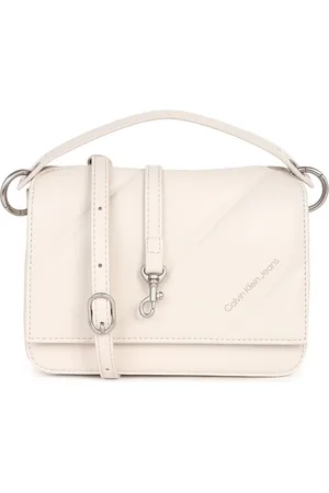 Calvin Klein Women Solid Textured PU Structured Satchel