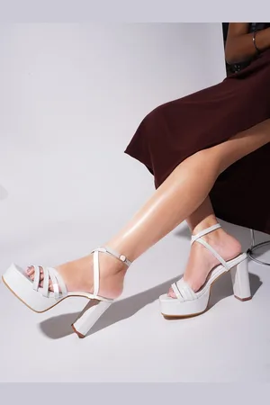 JM Looks Strappy Open Toe Platform Heels