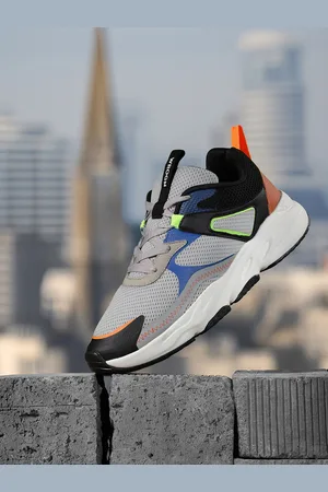 WROGN Men Woven Design Round-Toe Everyday Sneakers with Colourblocked Detail