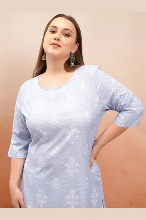 Ketch Plus Size Ethnic Motifs Printed Regular Straight Kurta