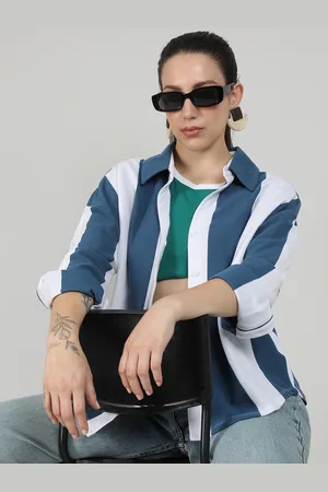 Campus Women Comfort Opaque Striped Casual Shirt