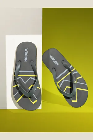 WROGN Men Brand Logo Printed Thong Flip-Flops