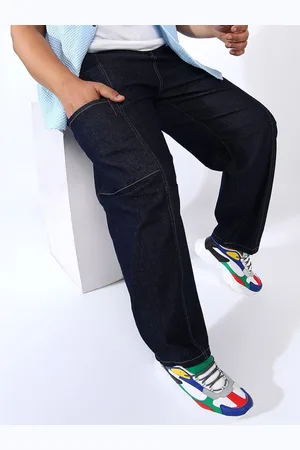 Instafab Instafab Men Plus Size Relaxed Fit Stretchable Cargo Style Jeans