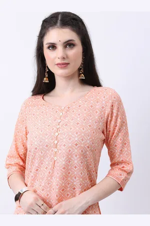 Ketch Geometric Printed Straight Kurta