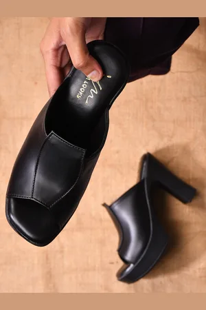 JM Looks Open Toe Platform Heels