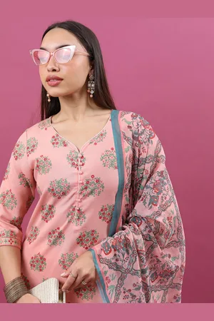 Ketch Ethnic Motifs Printed Straight Kurta With Trousers & Dupatta