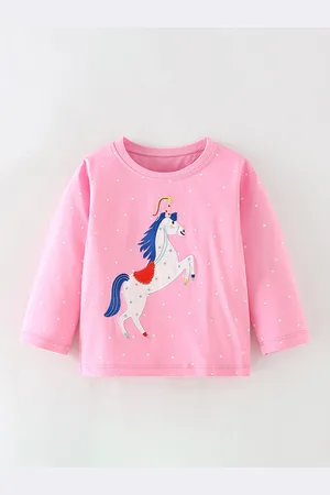 Stylecast Girls Printed Round Neck Cotton T-shirt