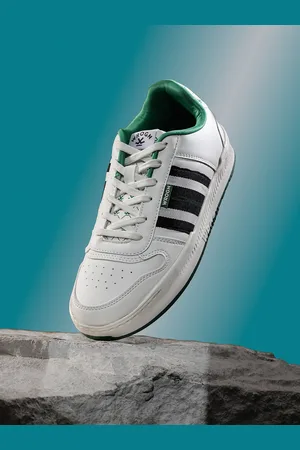 WROGN Men Perforated Round-Toe Everyday Sneakers with Striped Detail