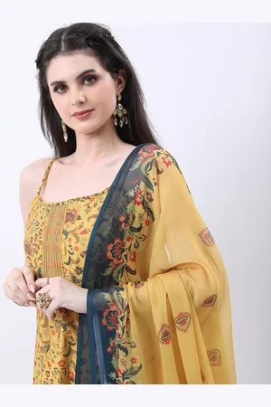 Ketch Floral Printed Shoulder Straps Kurta With Palazzos & Dupatta