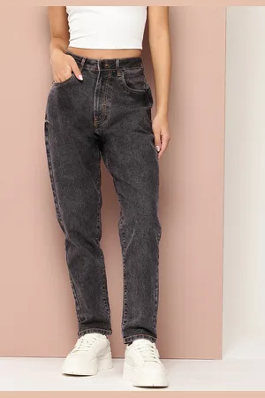 HARVARD Women Boyfriend Fit High-Rise Bleached Stretchable Cropped Jeans
