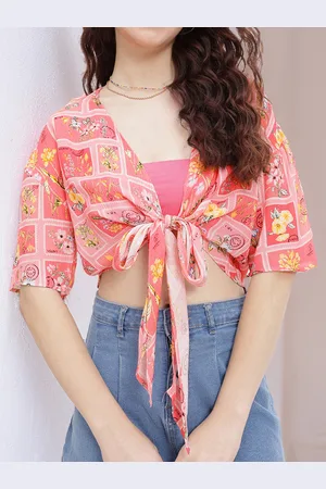 DressBerry Floral Fantasy Knot Top With Bandeau