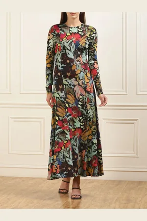 Ted Baker Floral Printed A-Line Maxi Dress