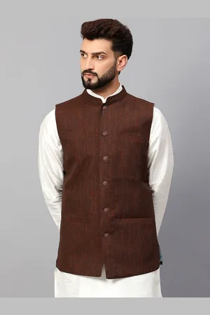 Latest Chikan Garments Self Design Nehru Jackets