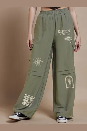Roadster The Lifestyle Co Printed Baggy-Fit Trousers