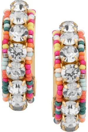Accessorize Crystals Circular Hoop Earrings
