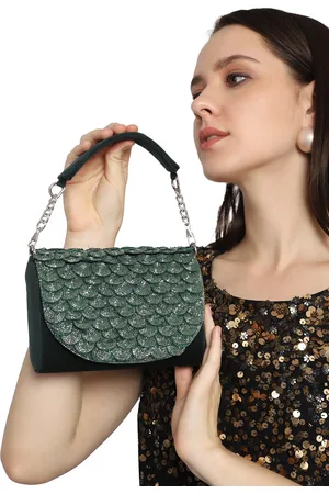 MARKQUES Embellished Suede Structured Sling Bag
