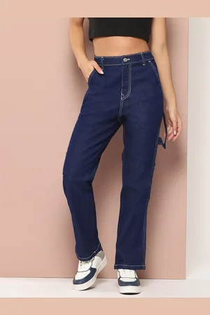 HARVARD Women Straight Fit High-Rise Jeans