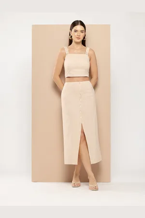 Chemistry Smocked Top With Midi Skirt