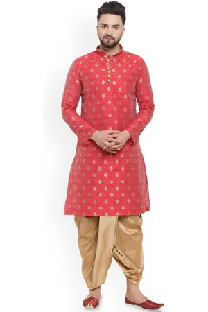 Sydney Heights Ethnic Motifs Woven Design Jacquard Weave Straight Kurta With Dhoti Pants