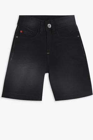 Ed-a-Mamma Boys Mid-Rise Pure Cotton Casual Denim Shorts