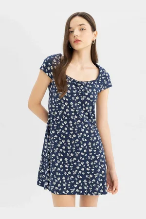 DeFacto Women Floral Printed A-Line Mini Dress