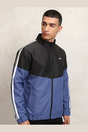 Highlander Men Colourblocked Crop Bomber with Embroidered Jacket