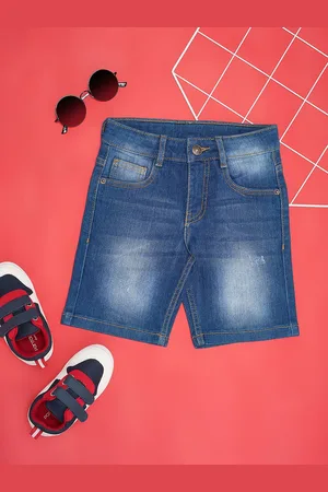 Pantaloons Boys Washed Mid-Rise Light Fade Denim Shorts