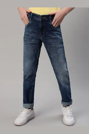 CANTABIL Boys Mid-Rise Low Distress Light Fade Stretchable Jeans