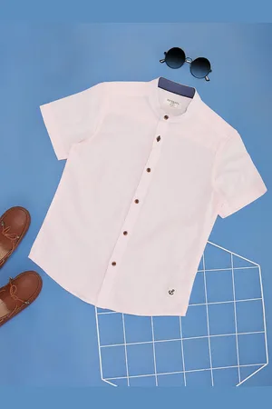 Pantaloons Boys Mandarin Collar Casual Shirt