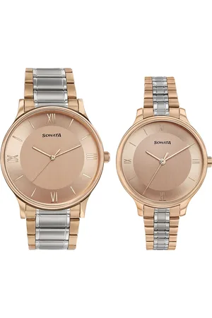 Sonata Unisex Bracelet Style Straps Analogue His & Her Watches 7710587050KM02