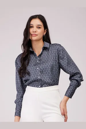 FableStreet Women Opaque Geometric Printed Casual Shirt