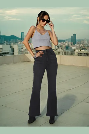 Flying Machine Women Flared High-Rise Stretchable Jeans