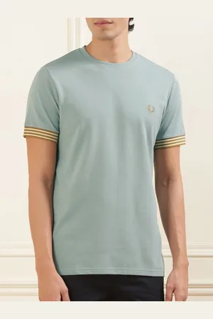 Fred Perry Men Solid Round Neck Cotton T-Shirt