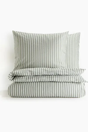 H&M Green Cotton King Duvet Cover