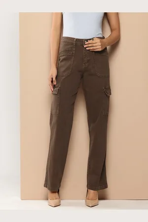 Chemistry Straight Fit High-Rise Stretchable Cargo Jeans