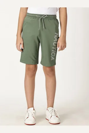 Nautica Boys Solid Mid Rise Regular Fit Knee Length Sports Shorts