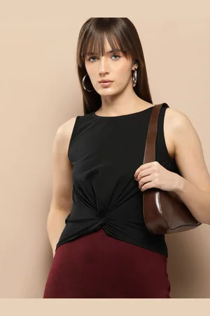 Chemistry Women Solid Round Neck Cotton Tshirt