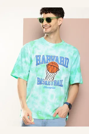 HARVARD Tie and Dye Drop-Shoulder Sleeves Pure Cotton T-shirt