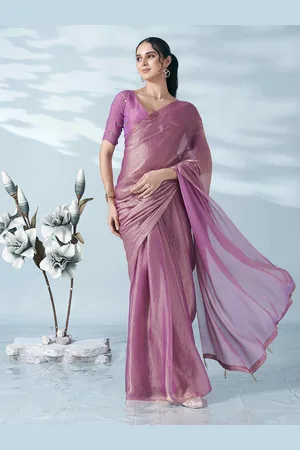 Tikhi Imli Two Tone Poly Chiffon Saree