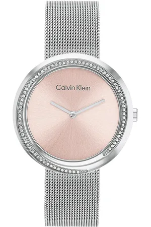 Calvin Klein Women Embellished Twisted Bezel Analogue Watch 25200149