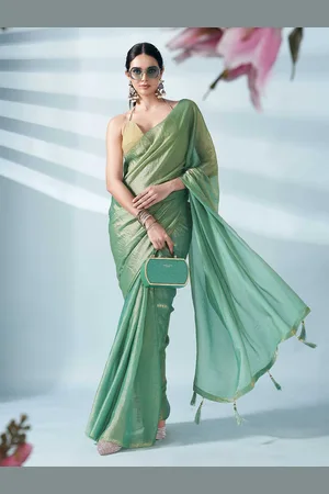 Tikhi Imli Two Tone Poly Chiffon Saree