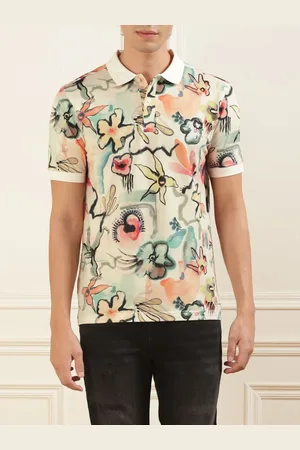Fred Perry Men Graphic Printed Polo Collar Cotton T-Shirt